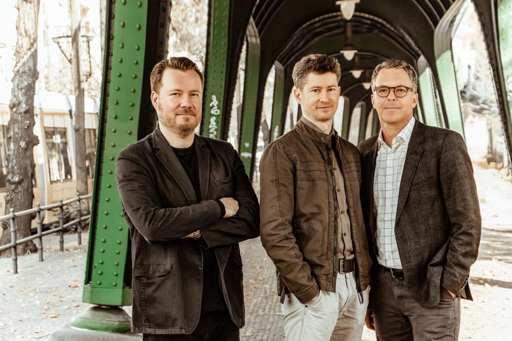 Helsinki-based CollectiveCrunch gets €500K from European Space Agency to expand its forestry technology. Jarkko Lipponen (CEO), Christof Danzl (Co Founder) and Rolf Schmitz (Co Founder). (Photo credit: EU Start Up)