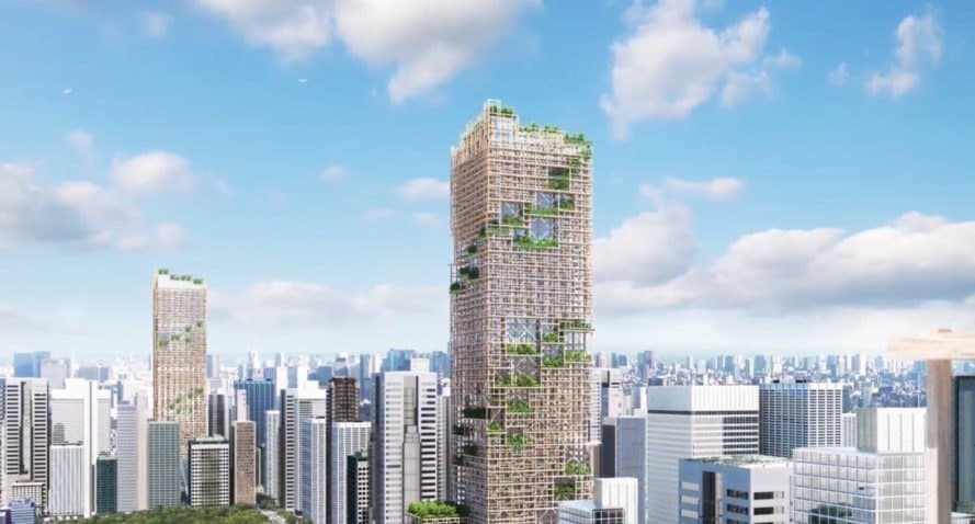 The w350 project made global headlines in 2018. The wooden skyscraper is still on target for delivery by 2041. (Image credit: Sumitomo Forestry Co)