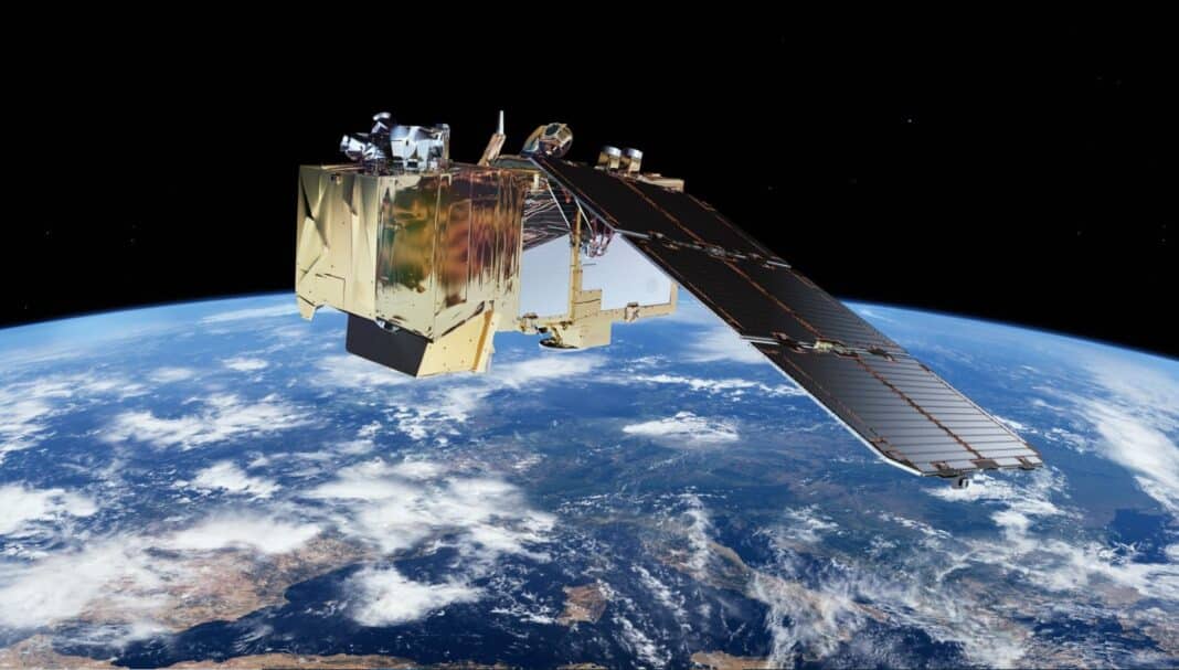 The European Space Agency Sentinel 2 satellite carries an innovative wide swath high resolution multispectral imager with 13 spectral bands for new perspectives of the worlds land and vegetation