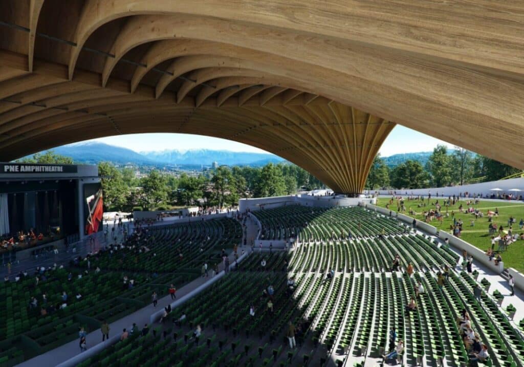Artist’s impression of the new mass timber amphitheatre in Vancouver (Image credit: PNE)