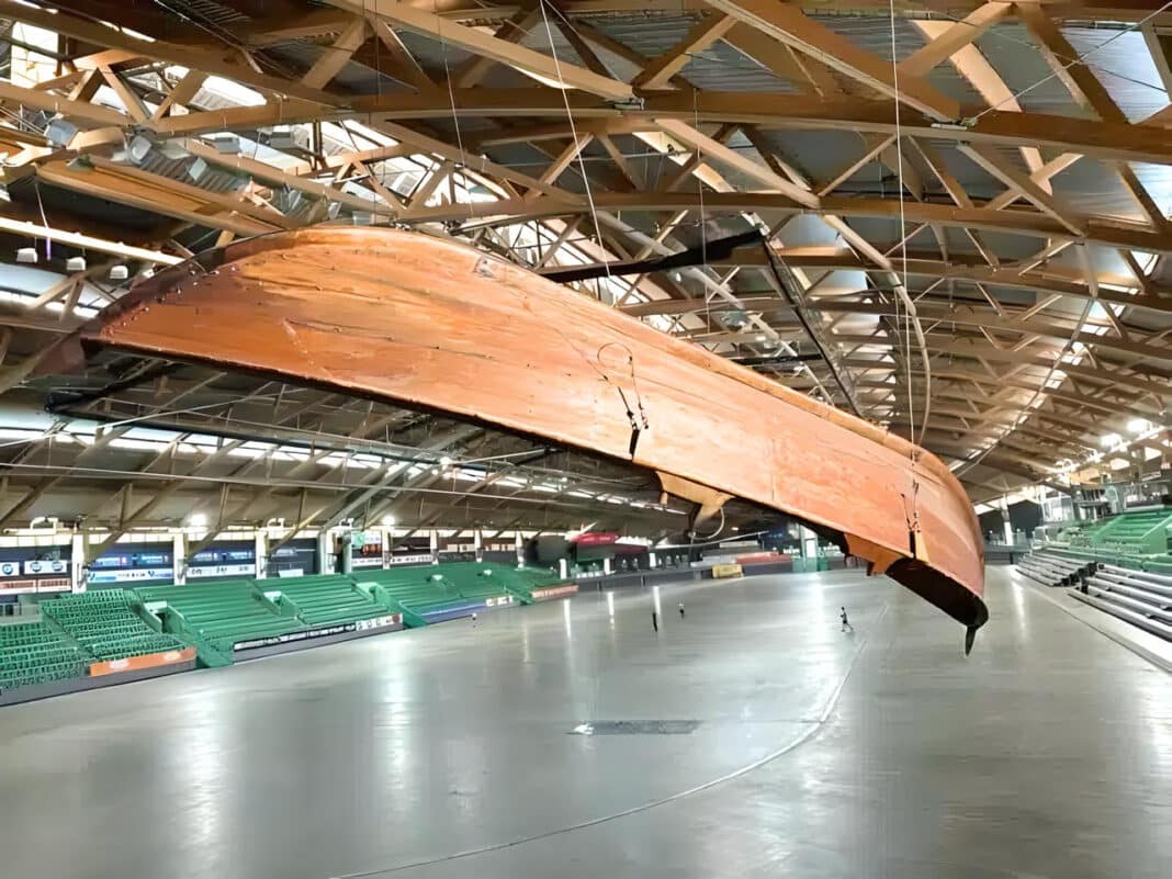 The upside down Viking Ship was a key feature of the 1994 Olympic Games. The arena measures 250 m at its longest and 110 m at its widest. In total, the stadium construction used 350,000 cub m of building materials. (Photo Credit: Supplied)