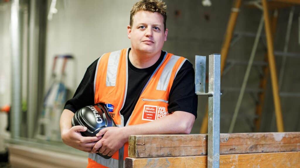 Zach Smith is the new national CFMEU construction division secretary. He will address the National Press Club in Canberra later today prior to a National Advertising Campaign Blitz. (Photo Credit: Aaron Francis from The Australian)
