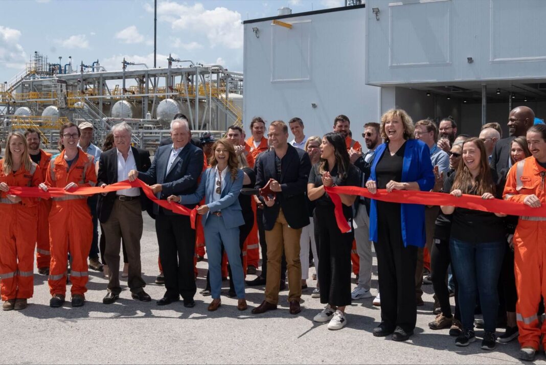 The Origin Materials team attended the ribbon cutting at the new Origin 1 facility on July 20 2023. Photo Credit Supplied from Origin Materials Twitter page Wood Central 1