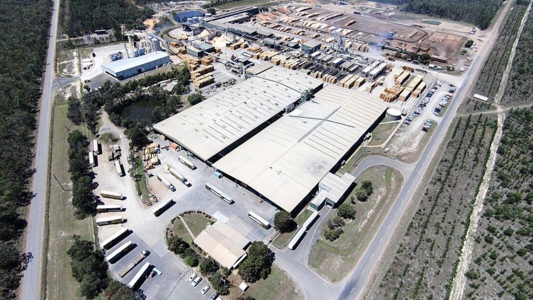 The Hyne Timber Tuan Mill is one of Australias largest softwood manufacturing facilities. Photo Credit Supplied