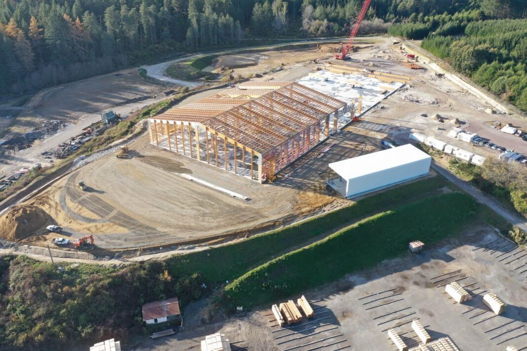 Red Stag Timberlab has constructed a CLT factory on the site of the Red Stag manufacturing facility in Rotorua NZ. (Photo Credit: Hawkins)