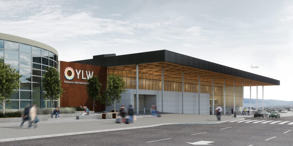 Next month, construction will commence on the Kelowna Airport expansion upgrade - the largest ever undertaken at Canada's tenth busiest airport. (Image Credit: Office of McFarlane Biggar Architects + Designers)