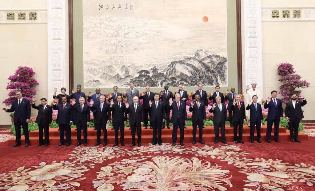 Group photo of President Xi Jinping and foreign leaders attending the opening ceremony of the 3rd Belt and Road Forum for International Cooperation. (Photo Credit: Chinese Government)