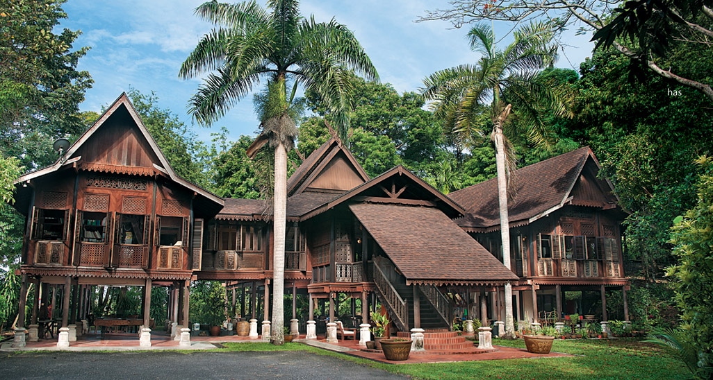 A new wooden house conceptualized in traditional fashion by the owner, Chef Shukri Shafie, and built with Chengal in Langkawi, Kedah. (Photo Credit: Supplied by the Malaysia Timber Council)