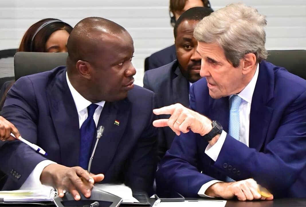 The pledge was made under the auspice of Forests and Climate Leaders Partnership which was established by the US Special Presidential Climate Envoy, John Kerry and the Minister of Lands and Natural Resources for Ghana, Samuel Jinapor at COP27 in Cario, Egypt. (Photo Credit: Twitter)