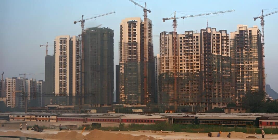 An Evergrande development in Jiangsu Province, China. The company has millions of apartments in hundreds of cities across China, but is also saddled with debt. (Photo Credit: Clay Gilliland through Creative Commons)