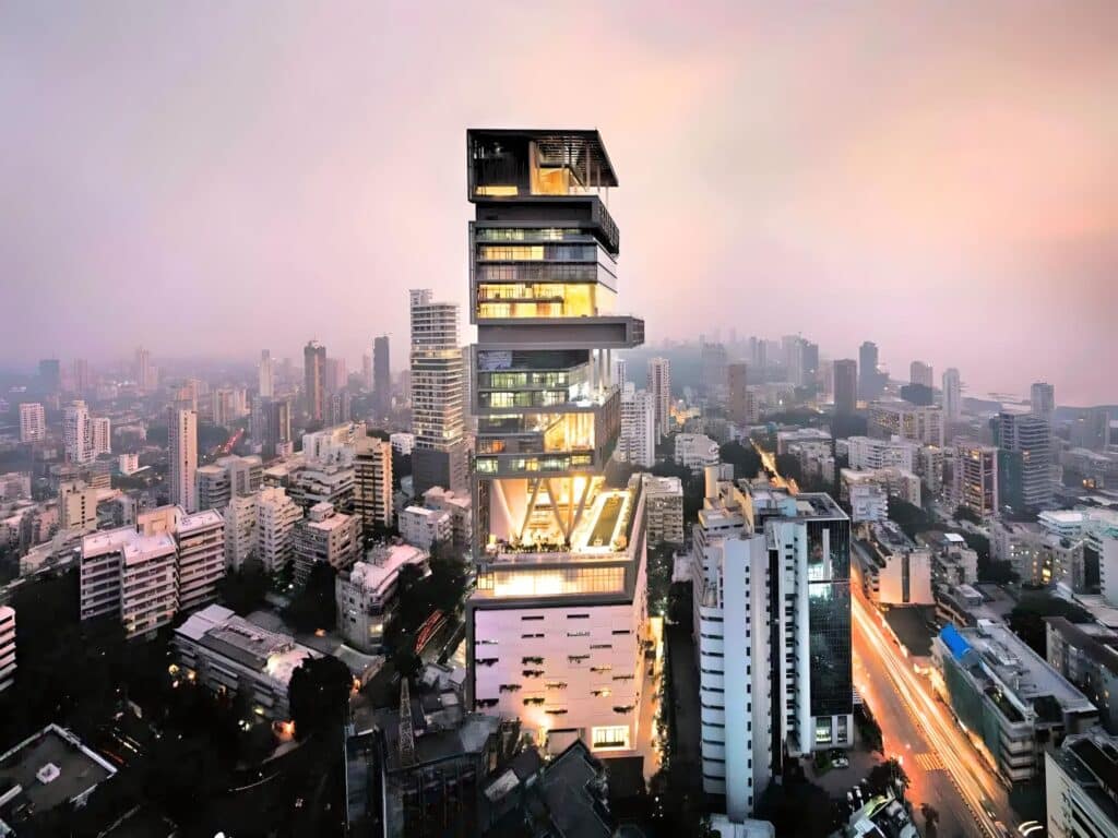 Timbers worldwide are being imported and used to build up India's mega-cities, including Mumbai, where Chicago-based Perkins & Will designed Antilia, the largest residential project undertaken by Australia's largest construction company, CIMIC, formerly Leighton Holdings. (Photo Credit: Medium)