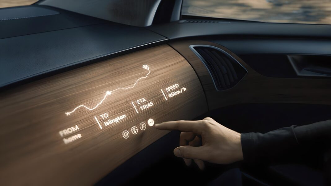 The technology is already being deployed in wood grain touch screens. (Photo Credit: Woodoo)