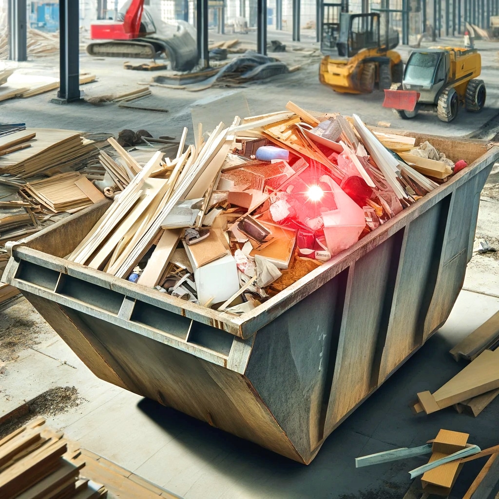 Researchers are now using AI and robotics to pinpoint construction materials to be recycled and upcycled for use in future construction projects, as well as pinpointing contaminated materials, like asbestos, to drive a more efficient, cheaper and safer recycling programme. (Photo Credit: Image created by Wood Central using OpenAI)