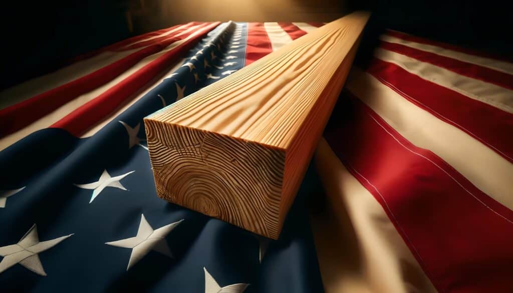 Earlier this month, US Congress read a bipartisan bill which would see thousands of US public buildings subject subject to new legislation where US-made mass timber is prioritised in construction. (Photo Credit: Wood Central using OpenAI)