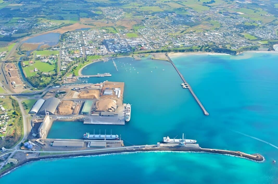 The Port of Porland is Australia's largest port for timber exports. Last year, Port of Portland CEO Greg Burgoyne reported that the port, which exported 1 million tonnes of logs to China leading up to the bans, “were aiming to get back to that tonnage.” (Photo Credit: Port of Portland)