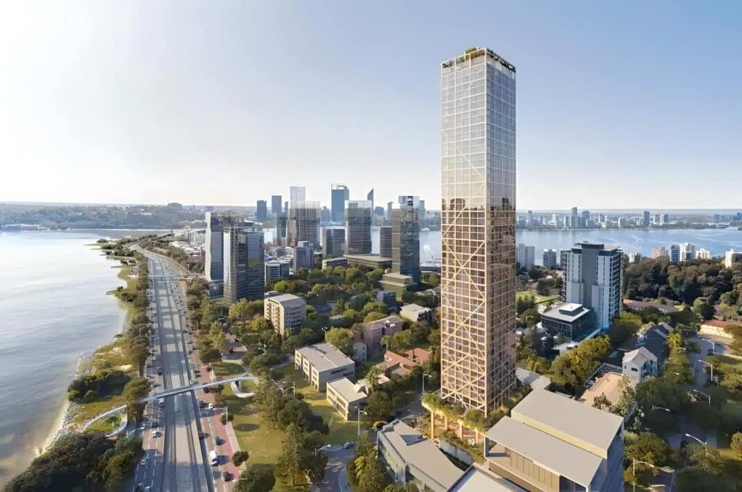 Last year, Wood Central reported that the $350m development known as “C6” was approved after the State Planning Authority overruled the City of South Perth. (Photo Credit: Grange Developments)