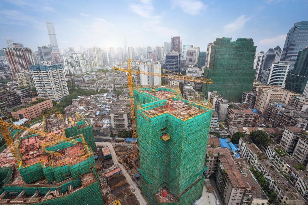 Since the ’90s, China has turned to concrete construction to kickstart the most rapid and ambitious urbanisation project in world history, in the process creating a number of mega cities across the country. (Photo Credit: YuanYuan Yan / Alamy Stock Photo)