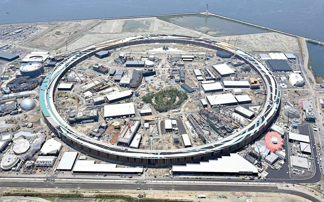 The organisers of the World Expo have today released new images showing the wooden ring starting to take shape. (Photo Credit: Expo 2025 Osaka Kansai Official Twitter)