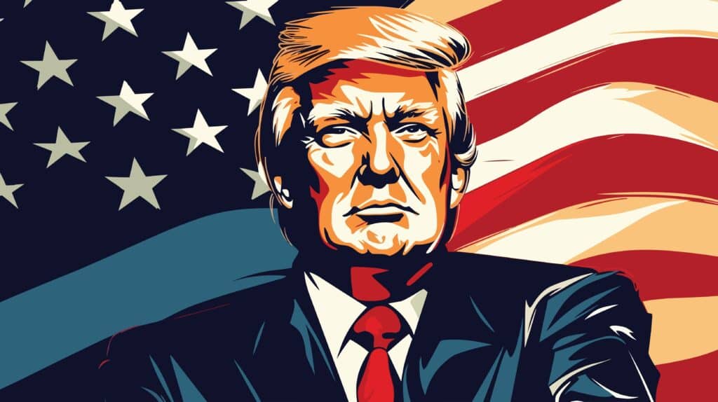 Donald Trump is the overwhelming favourite to take back the White House following an assassination attempt over the weekend. As global leaders now grapple with the potential change in leadership, the global forest products supply chain is grappling with a new round of tariffs. (Photo Credit: Stock Vector ID: 2320981319)