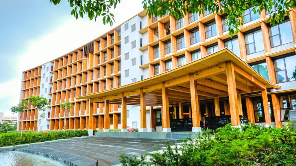 The Gaia building at Nanyang Technological University in Singapore. (Photo Credit: Nanyang Technological University)