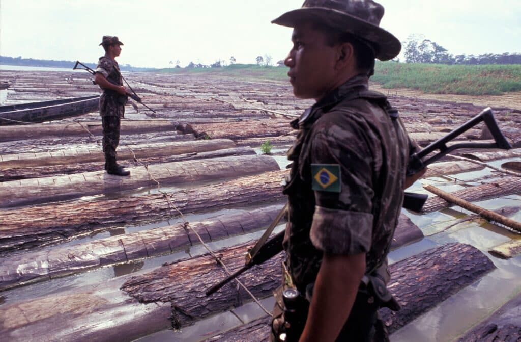 Governments around the world are now working with the world’s best scientists to finally put an end to the trade in conflict and illegal timber, now the third most lucrative business for organized crime, after counterfeiting and drug trafficking. (Photo: BrazilPhotos / Alamy Stock Photo)