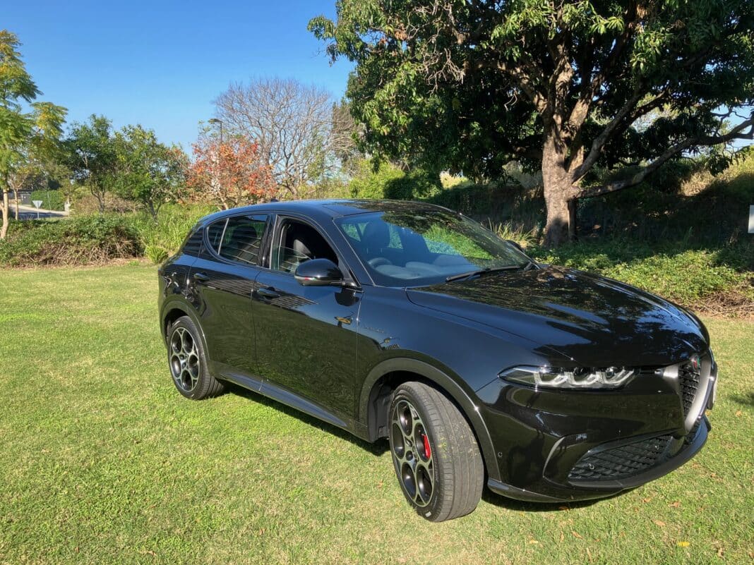 Yet another of Alfa Romeo’s rebirths… the Alfa Romeo Tonale Veloce PHEV was engineered to drive sales in the popular premium small SUV segment. (Photo Credit: Wood Central)