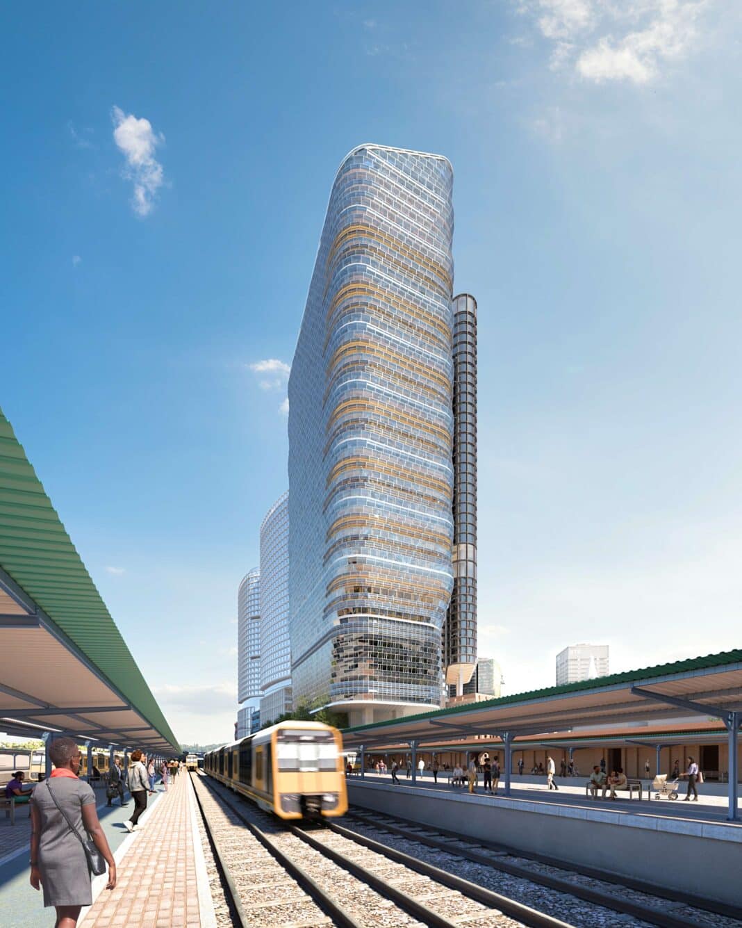 The world's largest timber hybrid building is rising fast over Sydney's Central Station with Atlassian and Dexus betting that the new building will revive Australia's battered commercial office market. (Photo Credit: Supplied)