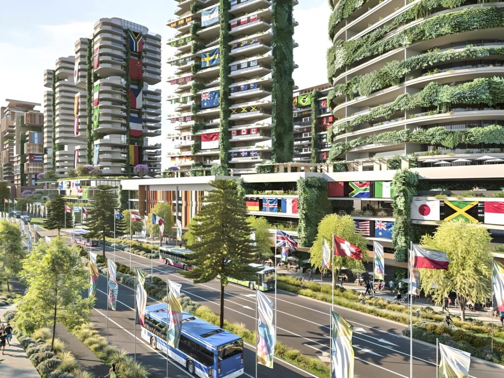 Artist’s impression of the athletes’ village at Northshore Hamilton. (Photo Credit: Queensland State Government)