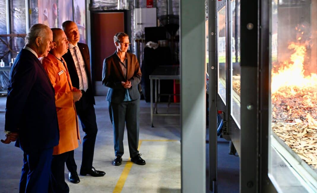 His Majesty King Charles III visited CSIRO’s National Bushfire Behaviour Research Laboratory in Canberra today. (Photo Credit: David Foote, Department of the Prime Minister and Cabinet)