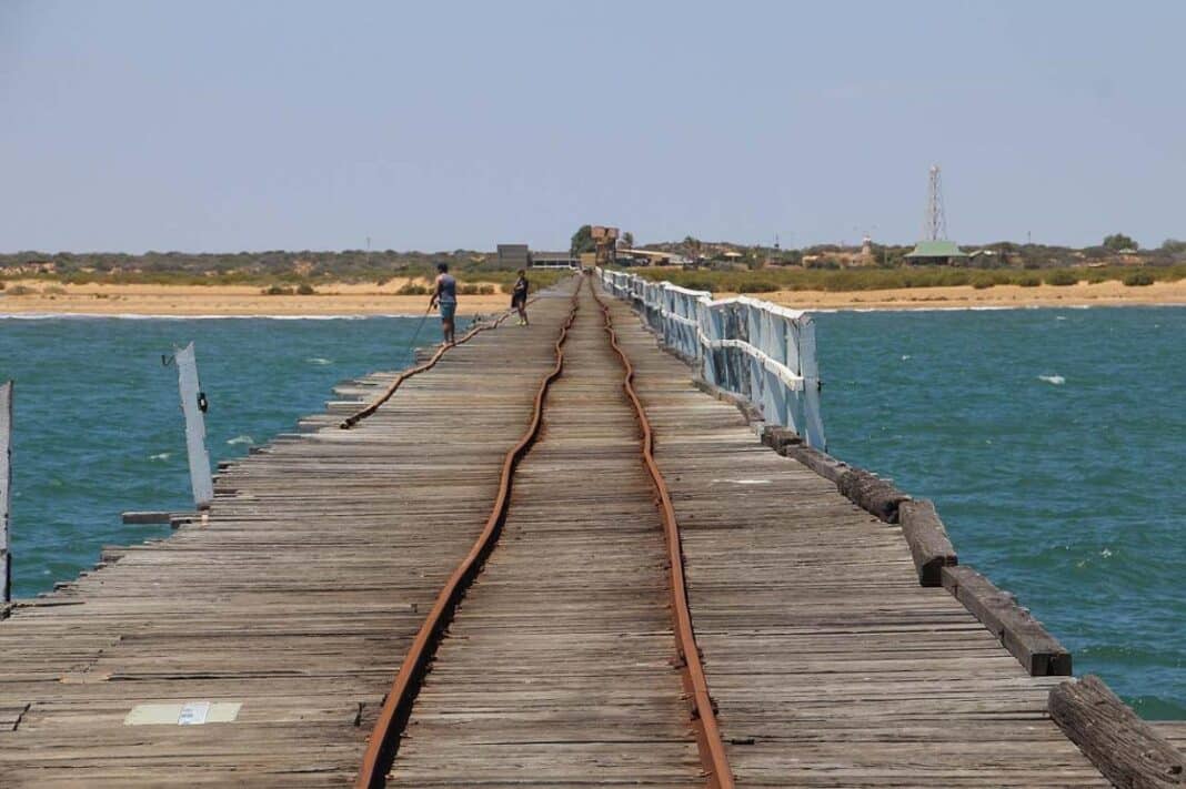 A lack of WA-grown hardwood ss a significant issue for large-scale heritage projects. In the state. One of these is the $4.5 million refurbishment of a portion of the Carnarvon One Mile Jetty, which was partially destroyed by Cyclone Seroja in April 2021. (Photo Credit: Carnarvon Heritage Precinct)